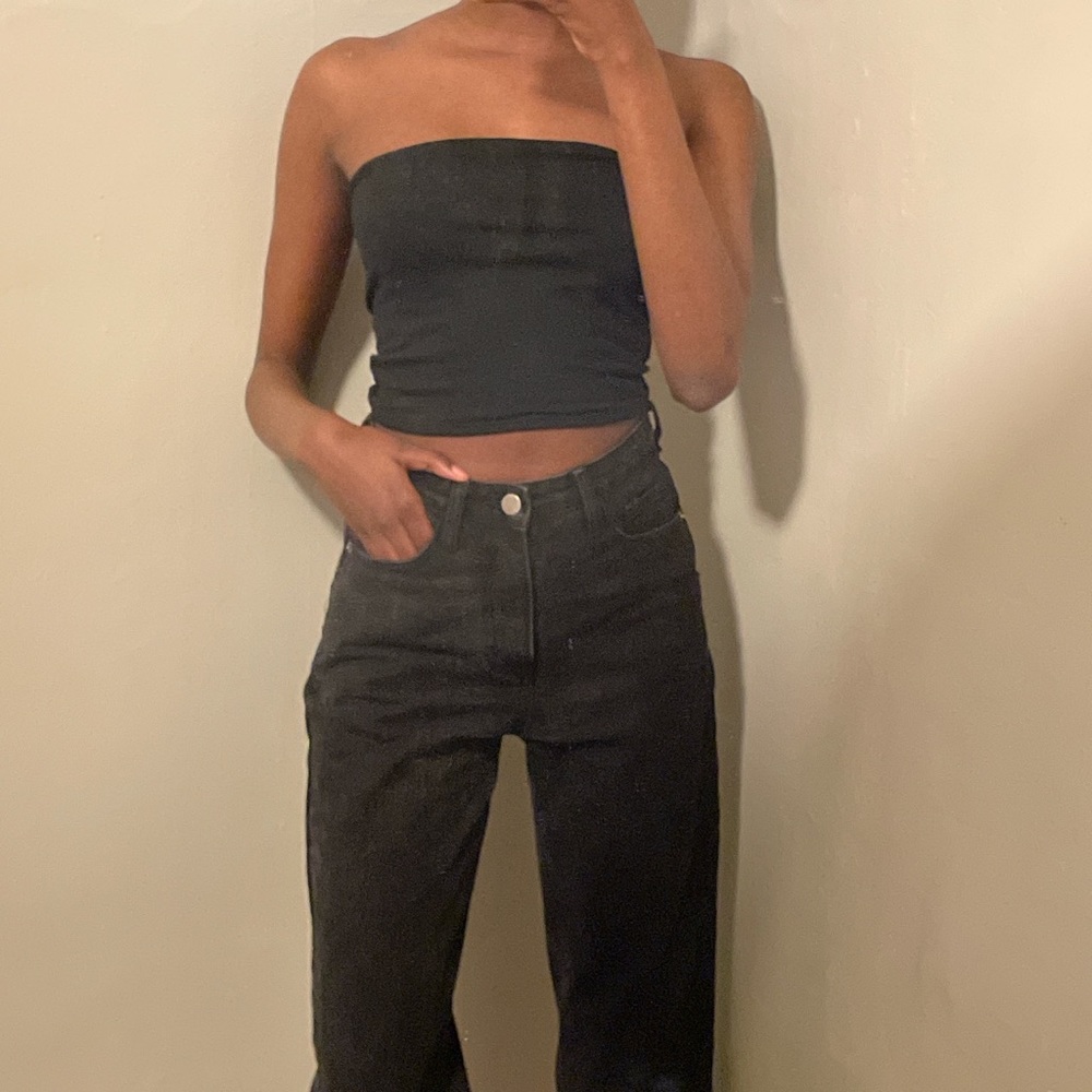 Split hem denim - Picture 2 of 2